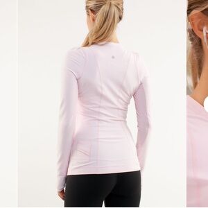 Lululemon athletica Run: Back on Track Long Sleeve Tech Top Shirt Heathered Pink